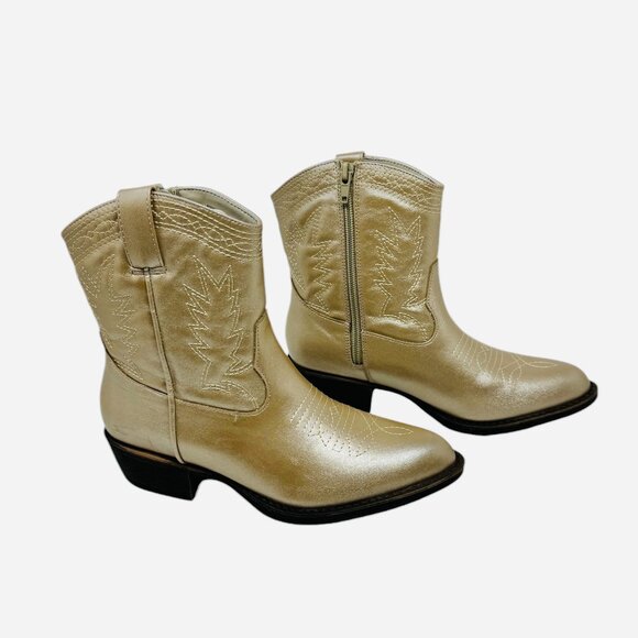 Western Ranch Boots by Coconuts by Matisse @ Free People in Metallic 6.5M NWT - Picture 2 of 9